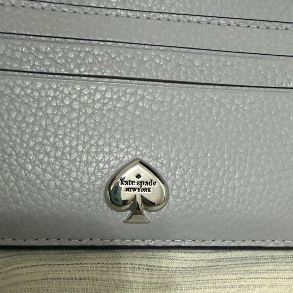 kate spade Card & Key Holder with Silver Spade Hardware - Picture 4 of 7